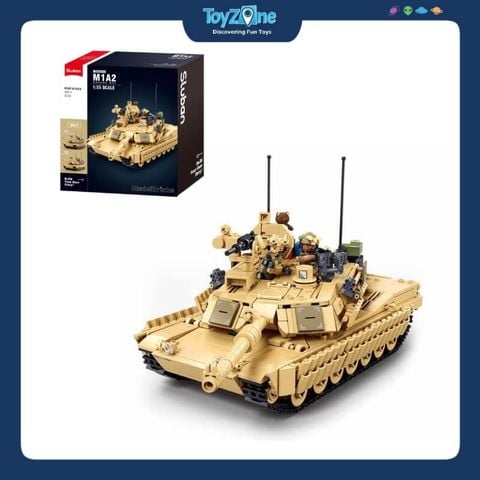 Bộ đồ chơi mô hình lắp ráp xe tăng M1A2 SEP V2 Abrams SLUBAN