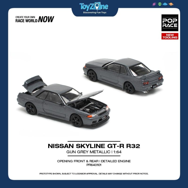  Mô hình xe Nissan Skyline GT-R R32 1:64 POP RACE 