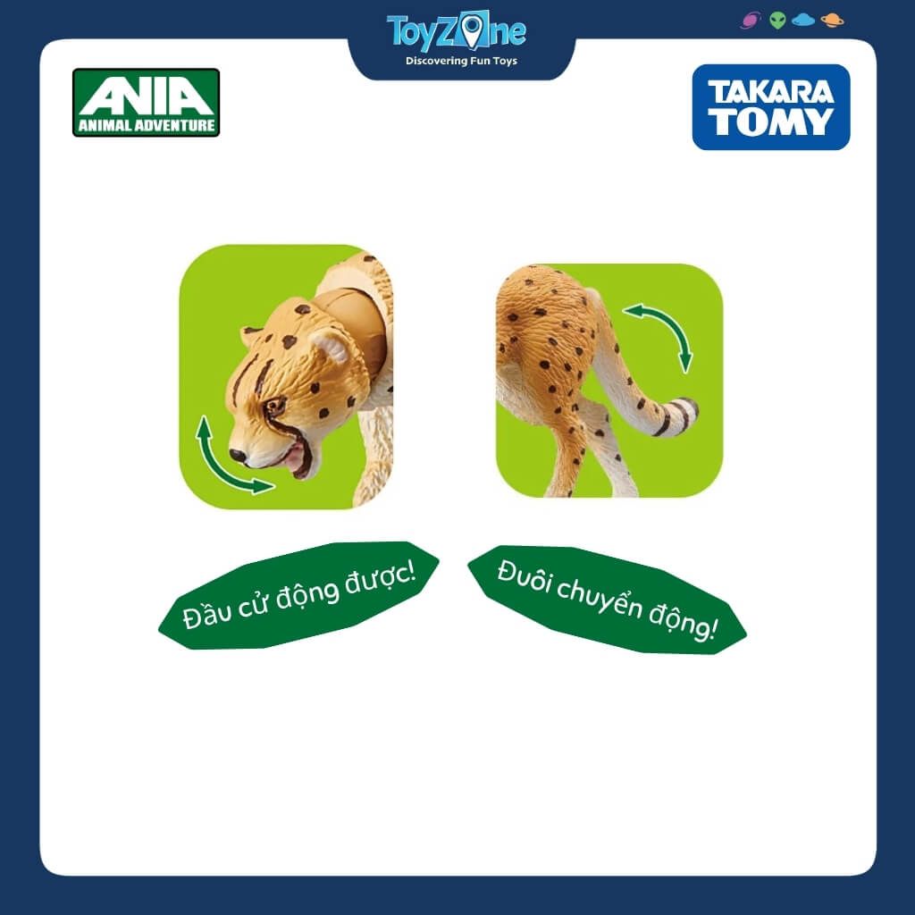 Mô hình đồ chơi Động Vật Báo Săn ANIA AS-13 Cheetah ( Wild Ver. ) TAKARA TOMY