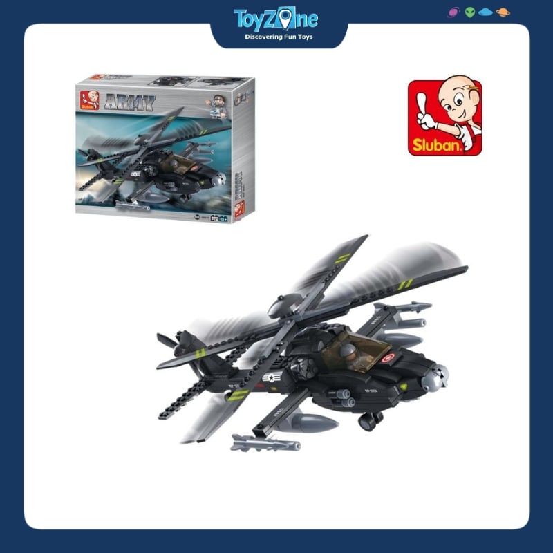 Bộ đồ chơi lắp ráp mô hình Trực Thăng Chiến Đấu SLUBAN
