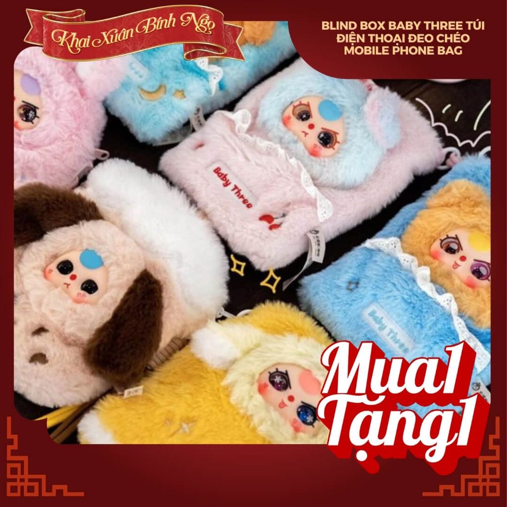 Blind box Baby Three Túi Điện Thoại Đeo Chéo Mobile Phone Bag CUREPLANETA