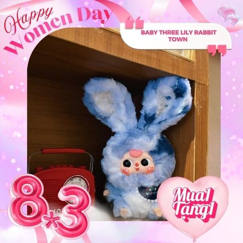 Mô hình Blind box Gấu bông Baby Three Lily Rabbit Town Series ( Thỏ Thị Trấn ) BABY THREE