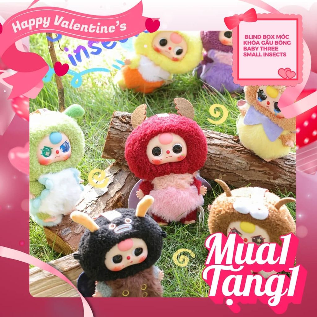 Mô hình Blind box Móc khóa Gấu bông Baby Three Small Insects ( Côn Trùng Nhỏ ) BABY THREE