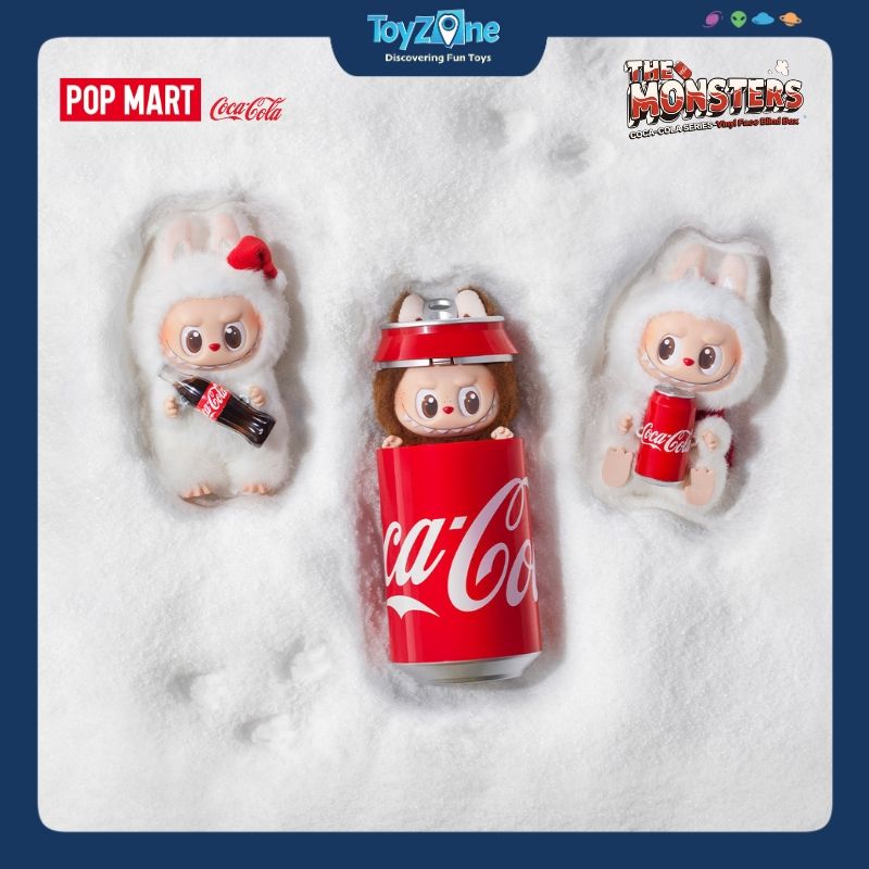 Mô hình Blind Box Móc Khoá Gấu bông Labubu The Monsters Coca-Cola Series POP MART