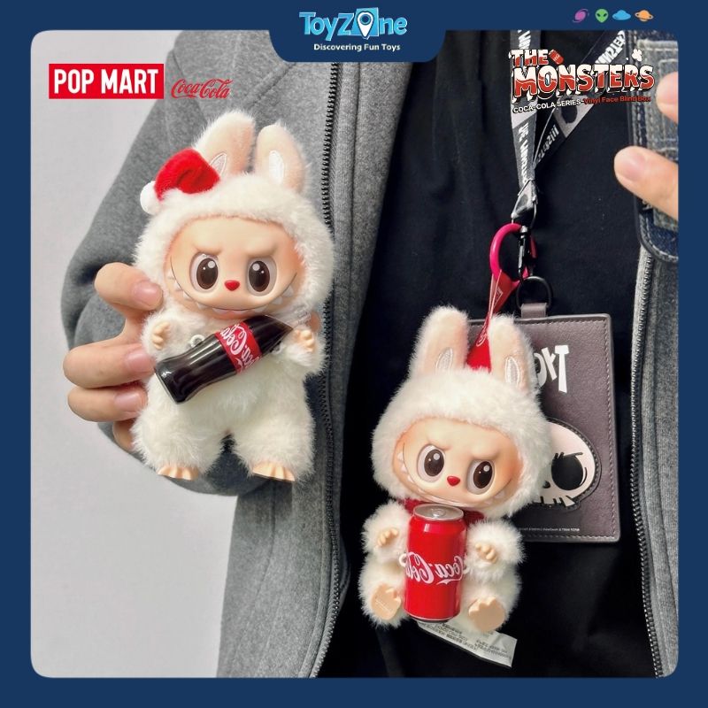 Mô hình Blind Box Móc Khoá Gấu bông Labubu The Monsters Coca-Cola Series POP MART