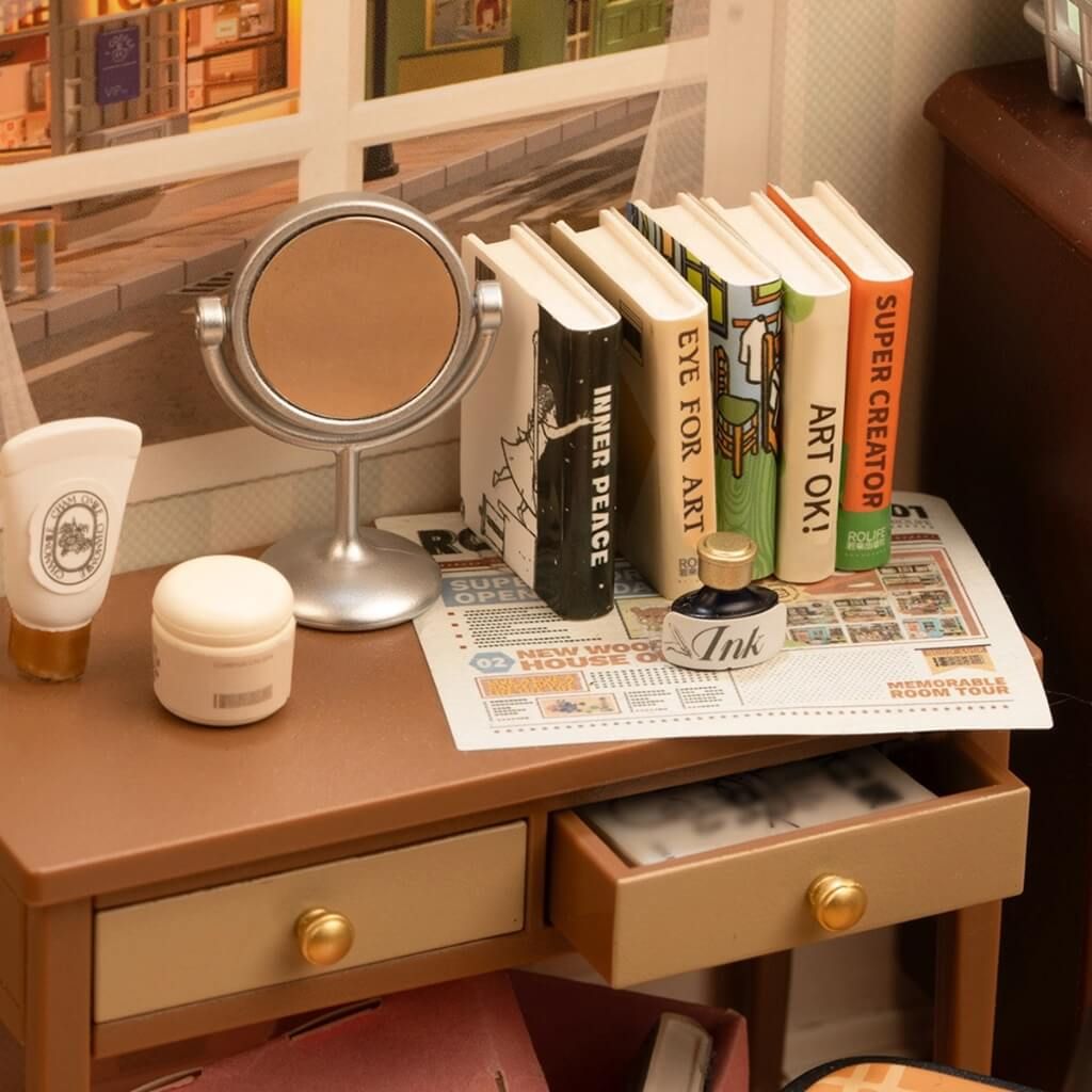 Mô hình lắp ráp nhà nhựa DIY Phòng Ngủ Ngọt Ngào Rolife Super Creator Sweet Dream Bedroom DW009 ROBOTIME