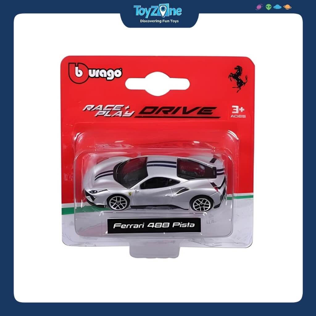Mô hình xe Ferrari RACE & PLAY DRIVE 1:64 BBURAGO