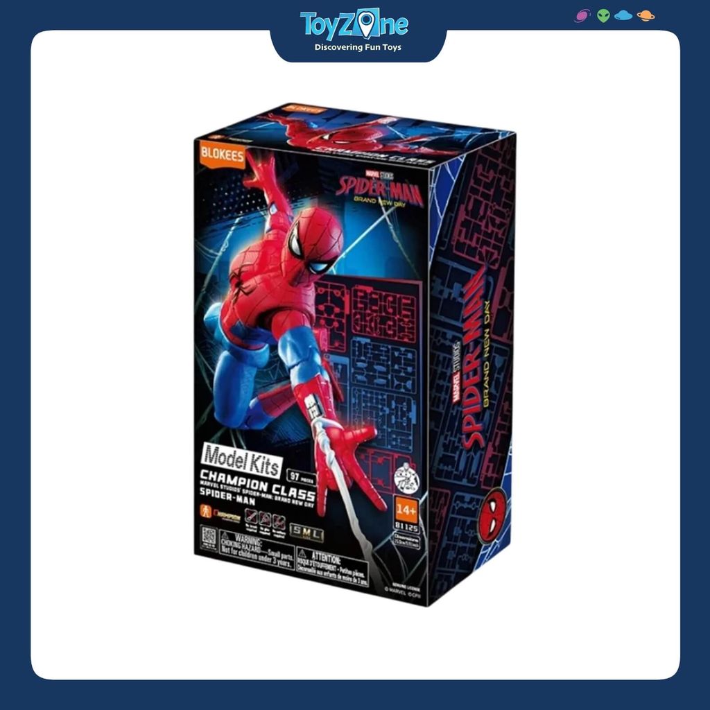 Mô hình lắp ráp Marvel Heroes Champion Class Spider Man Brand New Day EM20 BLOKEES