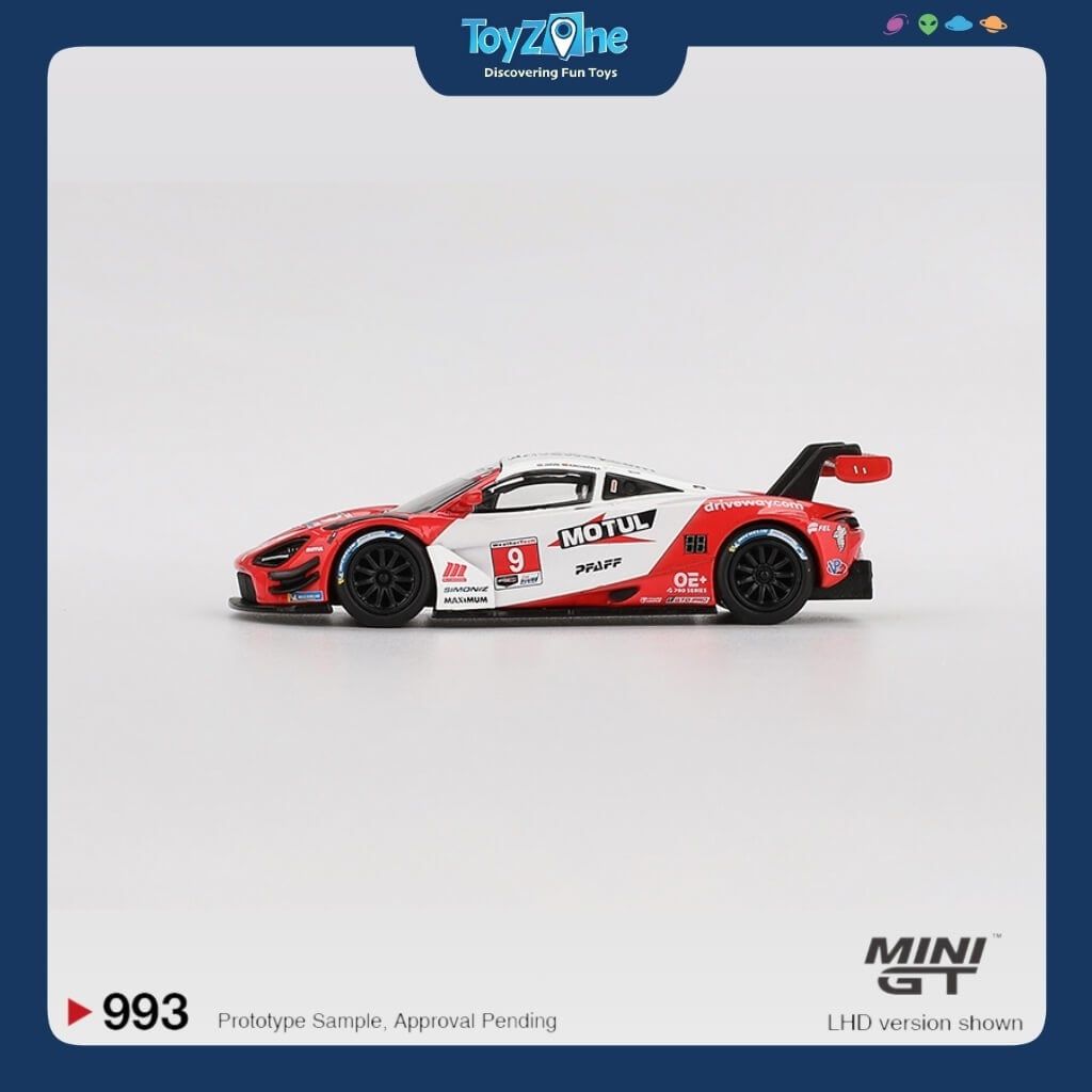 Mô hình xe Mclaren 720S GT3 EVO 2024 IMSA Daytona 24 Hrs Pfaff Motorsports 1:64 MiniGT