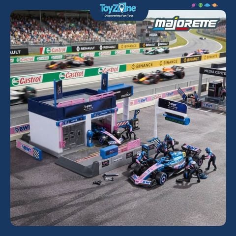 Đồ chơi mô hình BWT Alpine F1 Team Pit Stop Playset + Alpine A525 R19 Motorsport MAJORETTE