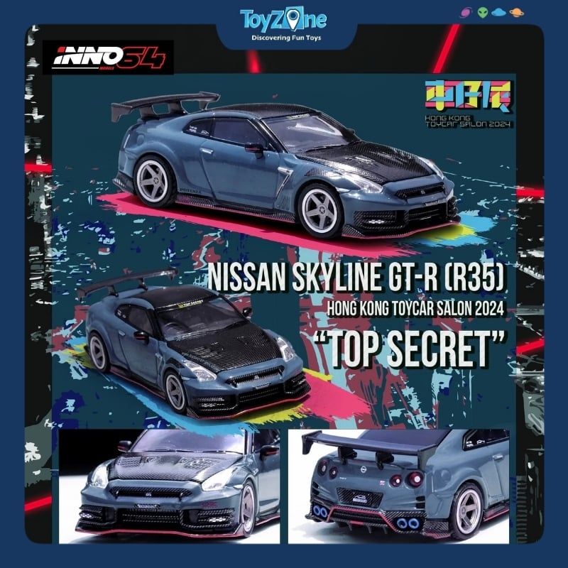 Mô hình xe Nissan G-TR R35 Nismo 2024 Top Secret 1:64 Inno64