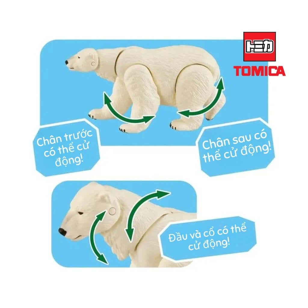 Mô hình đồ chơi Động Vật Gấu Bắc Cực ANIA AS-35 Polarbear Float TAKARA TOMY