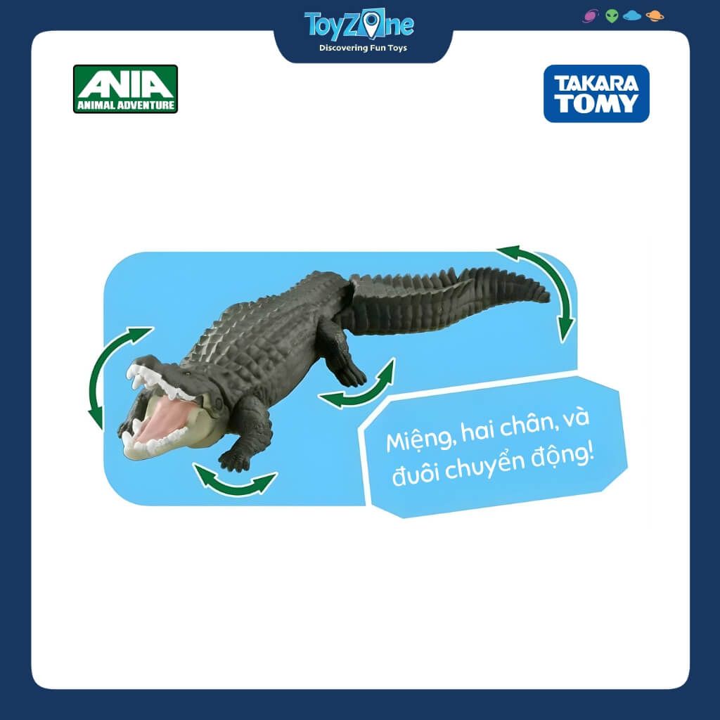 Mô hình đồ chơi Động Vật Cá Sấu ANIA AL-28 Crocodile ( Float Ver. ) TAKARA TOMY