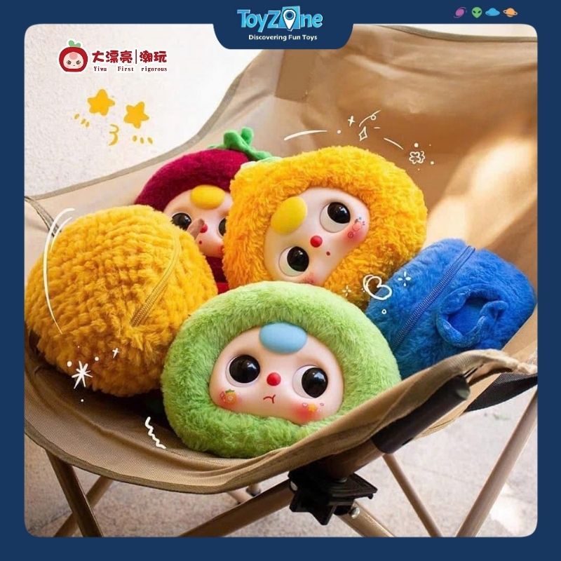Mô hình Blind box Khóa kéo Gấu bông Baby Three Fruit Orchard Zipper Bag ( Vườn Trái Cây ) CUREPLANETA