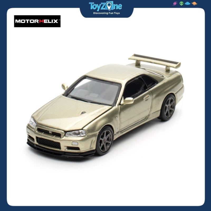  Mô hình xe Nissan Skyline GT-R R34 V-Spec II 1:64 MOTORHELIX 