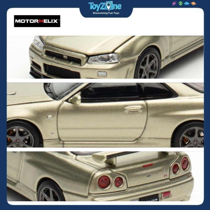  Mô hình xe Nissan Skyline GT-R R34 V-Spec II 1:64 MOTORHELIX 