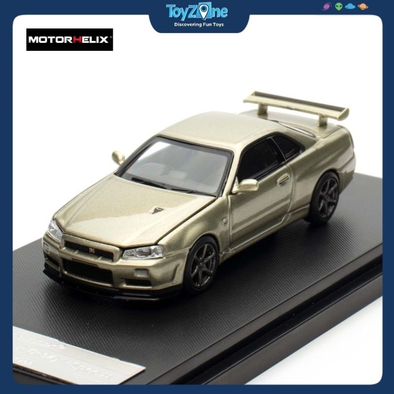  Mô hình xe Nissan Skyline GT-R R34 V-Spec II 1:64 MOTORHELIX 