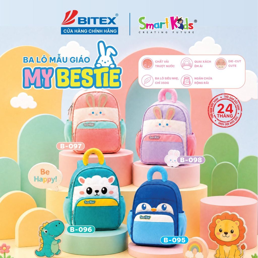 Balo mẫu giáo My Bestie dành cho bé 3 đến 5 tuổi