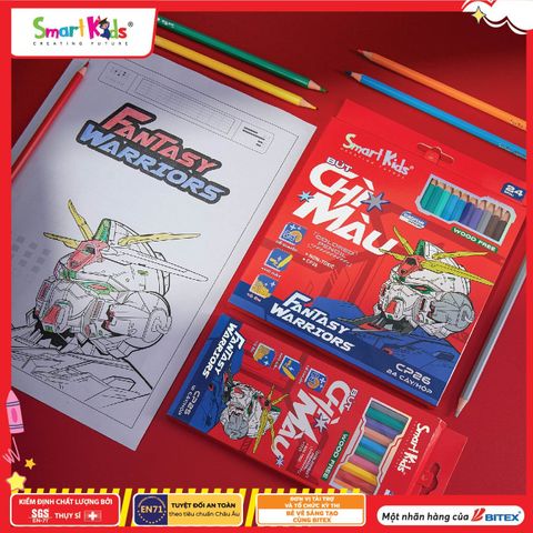 Bút chì màu Woodfree Fantasy Warriors - 12 màu / 24 màu - CP25 / CP26
