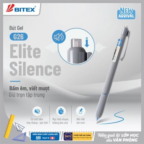 Bút gel Bitex Elite Silence G26 tip 0.5mm