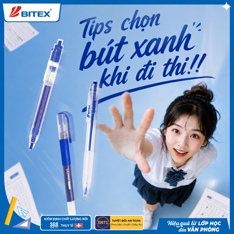 Combo Bút Xanh đi thi