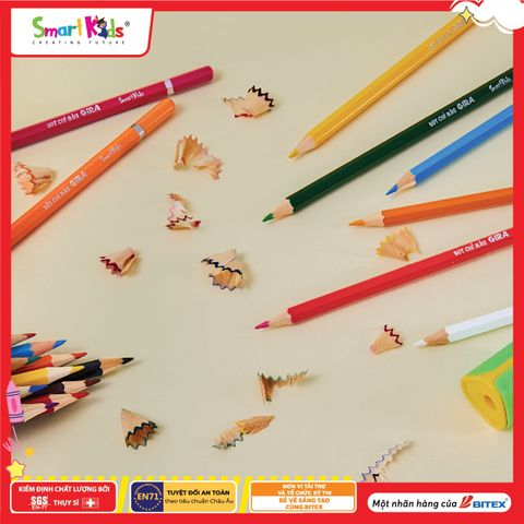 Bút chì màu gira Coco Puff 12/18/24 màu - dạng ống - CP27, CP28, CP29