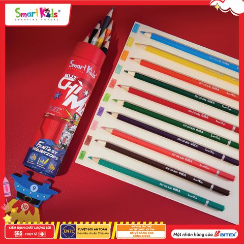 Bút chì màu gira Fantasy Warriors 12/18/24 màu - dạng ống - CP30, CP31, CP32