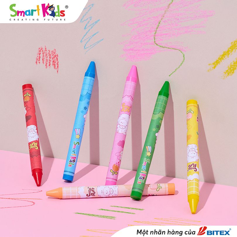 Sáp màu Smartkids Coco Puff 12/18/24 màu CR25 - CR26 - CR27