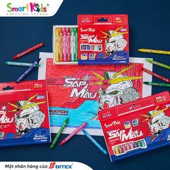 Sáp màu Smartkids Fantasy Warriors 12/18/24 màu CR28 - CR29 - CR30