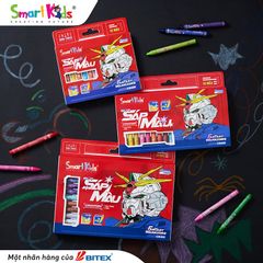 Sáp màu Smartkids Fantasy Warriors 12/18/24 màu CR28 - CR29 - CR30