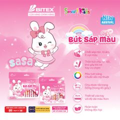 Sáp màu Smartkids Sasa 12/18  màu CR34/CR35