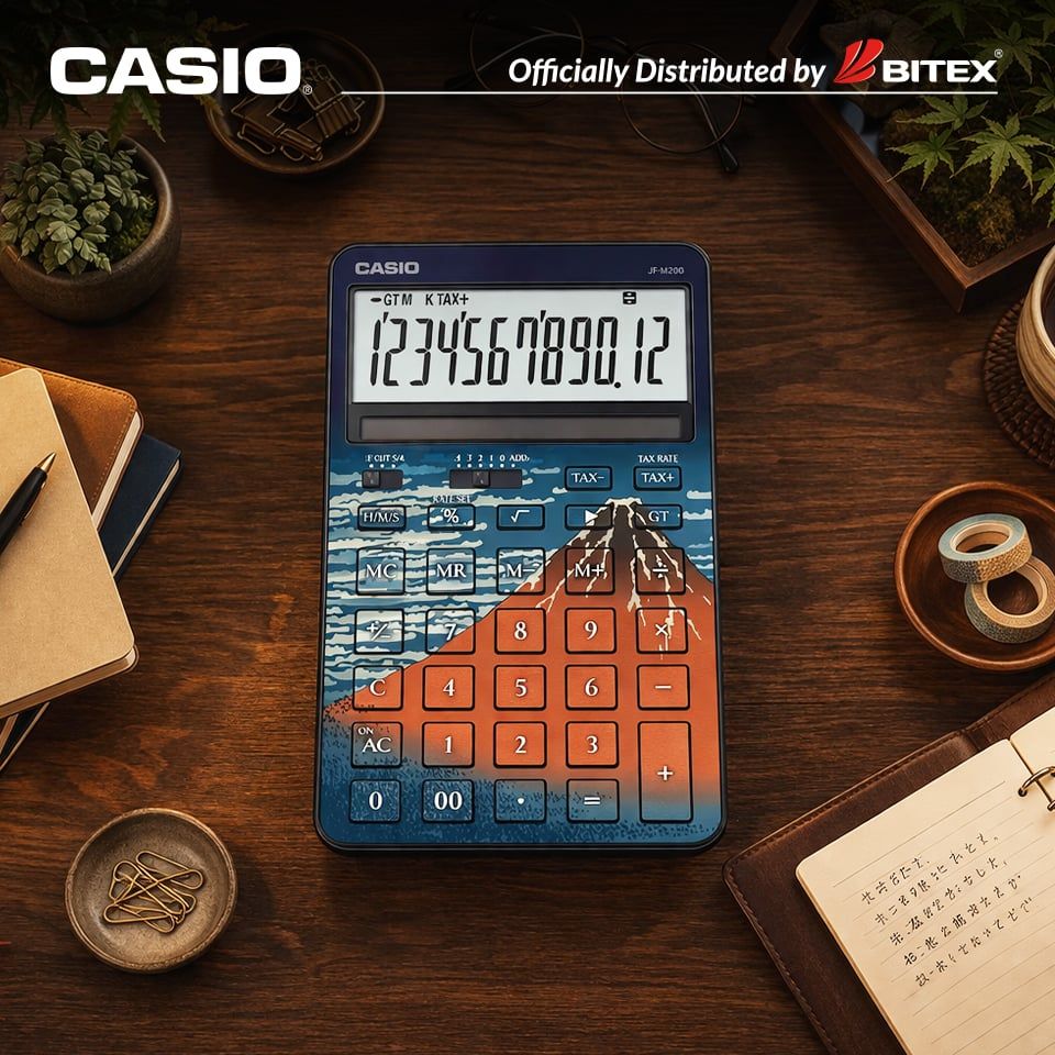 Máy tính Casio JF-M200TJ Bộ sưu tập Hokusai Limited Edition