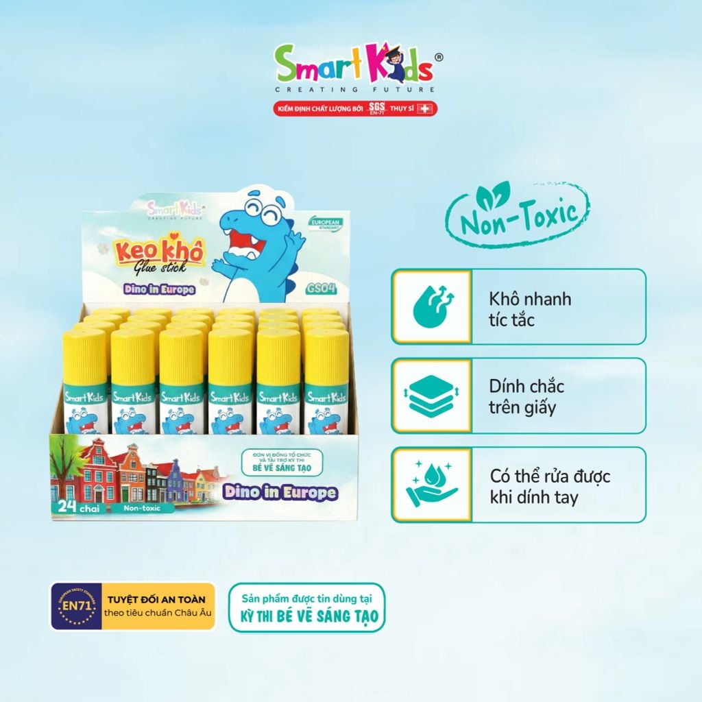 [Smartkdis]Keo khô Smartkids Dino In Europe GS04