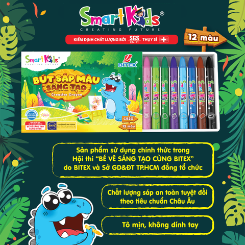 Bút sáp màu Smartkids CR20 12 màu