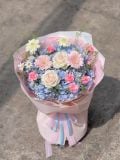 Bó hoa baby blue – cẩm tú cầu xanh mix hồng kem pastel G11