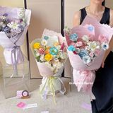 Set 5 Tờ Giấy Gói Hoa Vẽ Cát Chảy