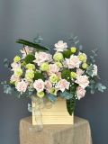 Giỏ Hồng Pastel Xanh
