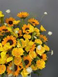 Giỏ hoa hướng dương mix hồng vàng & tulip vàng G21