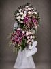Kệ hoa chia buồn lan tím nghệ thuật | Purple Orchid Sympathy Stand
