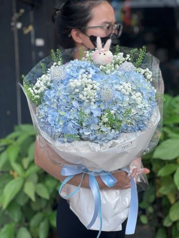 Bó Hoa Cẩm Tú Cầu Xanh | Blue Bunny