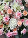 Kệ hoa chúc mừng tone hồng pastel G125