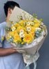 Bó hoa hồng vàng mix hoạ mi & lan vũ nữ – tone vàng tươi trẻ G43