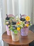 Set 5 hộp giấy cầm tay hình tròn chống nước