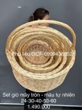 Set 5 cái Giỏ Mây Tròn Size Đại