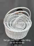 Set 5 cái Giỏ Mây Tròn Size Đại