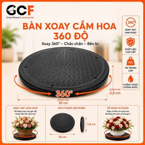 Bàn Xoay Cắm Hoa 360 Độ