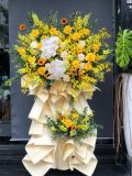 Kệ hoa tone vàng rực rỡ – khai trương phát tài G73