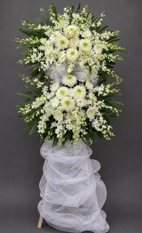 Kệ Hoa Chia Buồn Trắng Thanh Khiết | Pure White Farewell G172