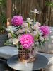 Giỏ hoa mẫu đơn hồng – tulip trắng & baby nhẹ nhàng  G58