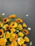 Giỏ hoa hướng dương mix hồng vàng & tulip vàng G21